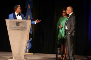 Stephen Drew Accepting Award NAACP Gala